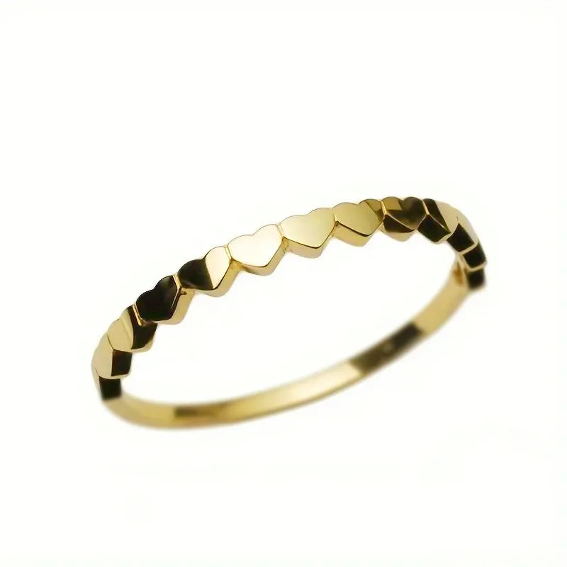 Dainty Heart Contour Ring