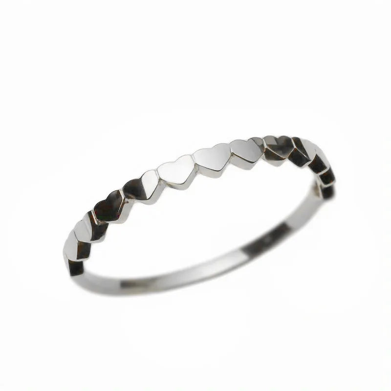 Dainty Heart Contour Ring